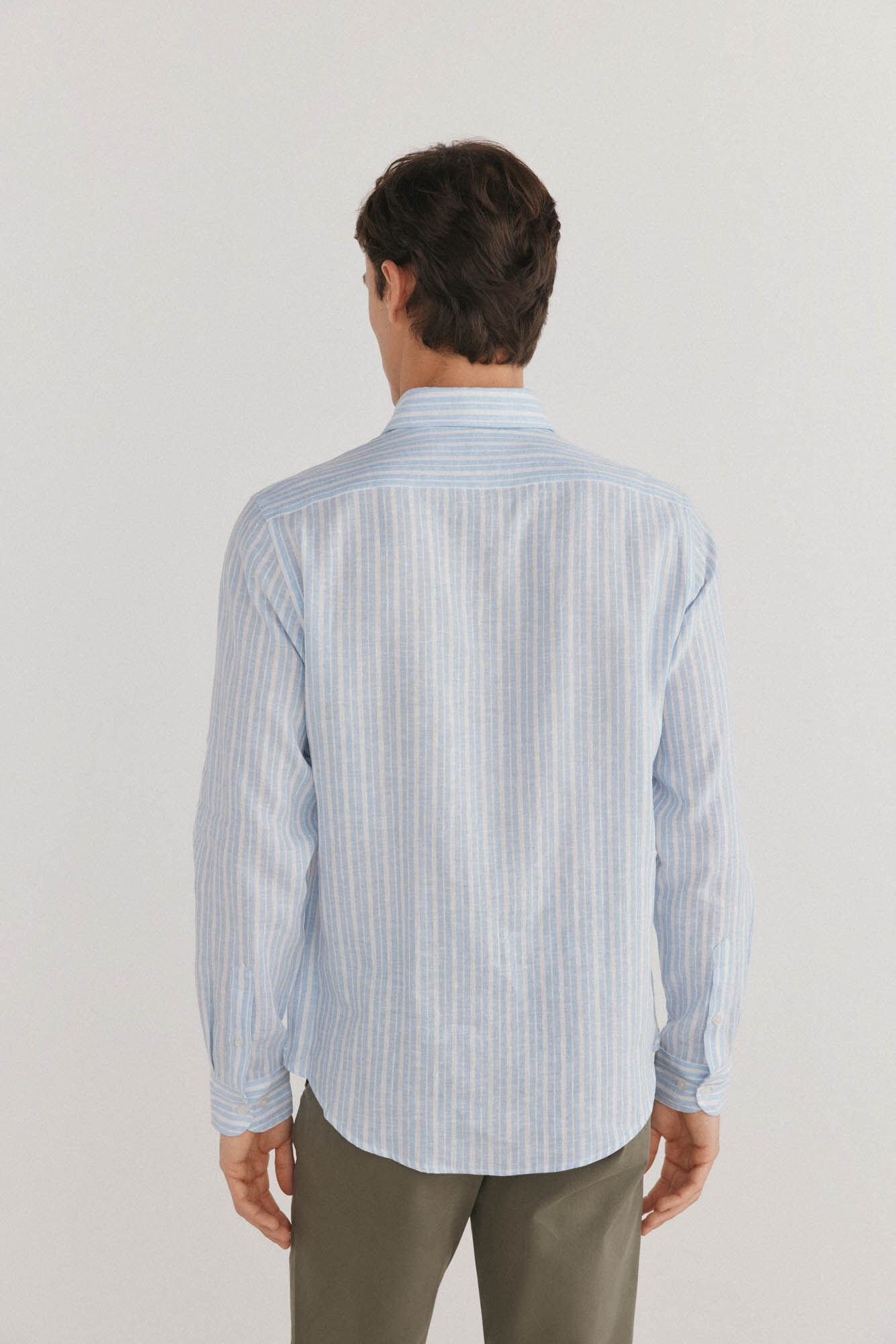 Shirt Pedro Del Hierro Camisa Lino Camisa Rayas Pedro Del Hierro