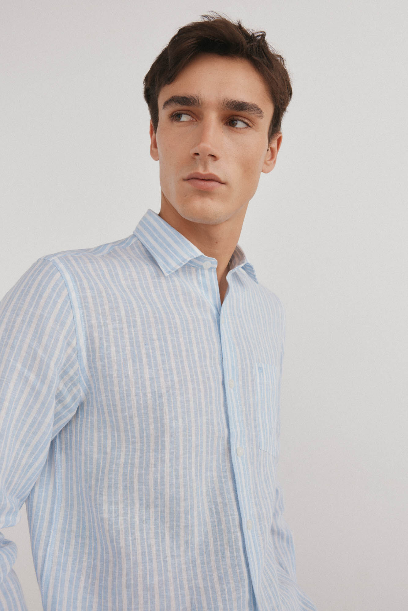 Cuello Mao Camisas De Lino Pedro Del Hierro Camisa Cuello Mao Lino